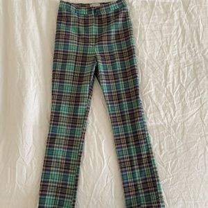 Urban Outfitters plaid split hem stretch pants